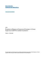Predictors of balance of supervisor emphasis in clinical supervision with pre-licensed counselors